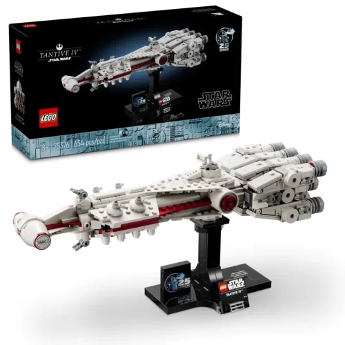 Lego Star Wars Tantive IV set 75376 on display next to box