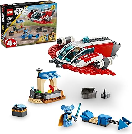 Lego Star Wars The Crimson Firehawk set displayed next to box.