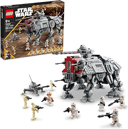 Lego Star Wars AT-TE Walker displayed next to box.