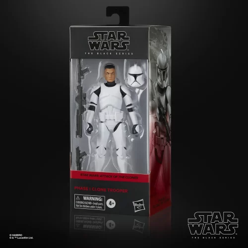 Hasbro Star Wars Phase I Clone Trooper displayed on box