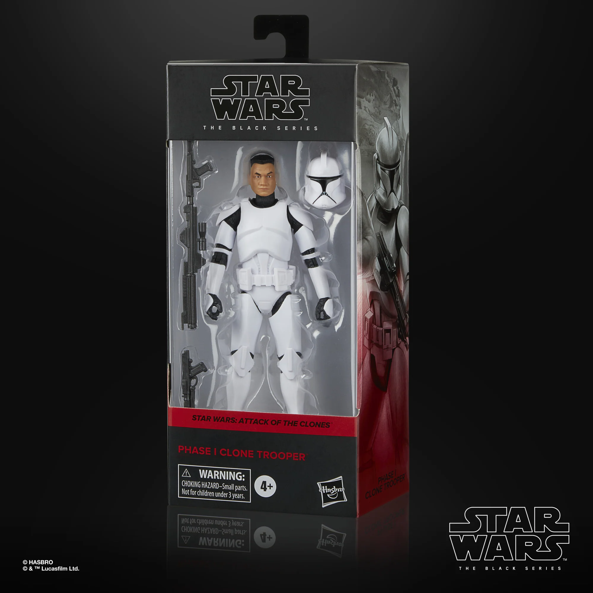 Hasbro Star Wars Phase I Clone Trooper displayed on box