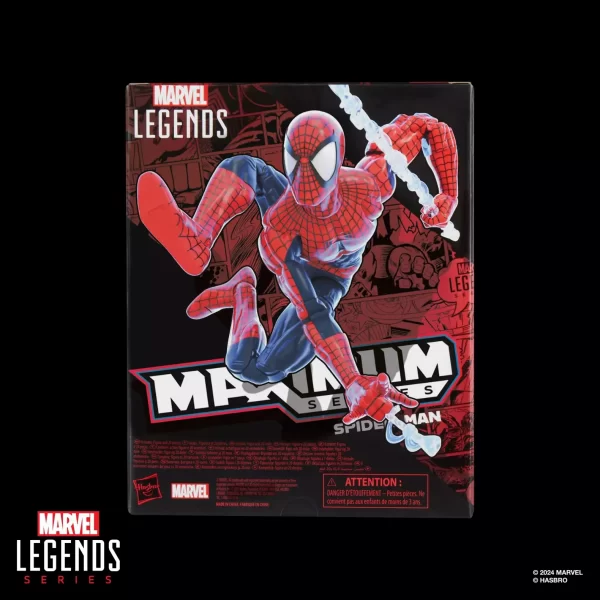 Hasbro Marvel Legends Maximum Series Spider-Man back of packaging.