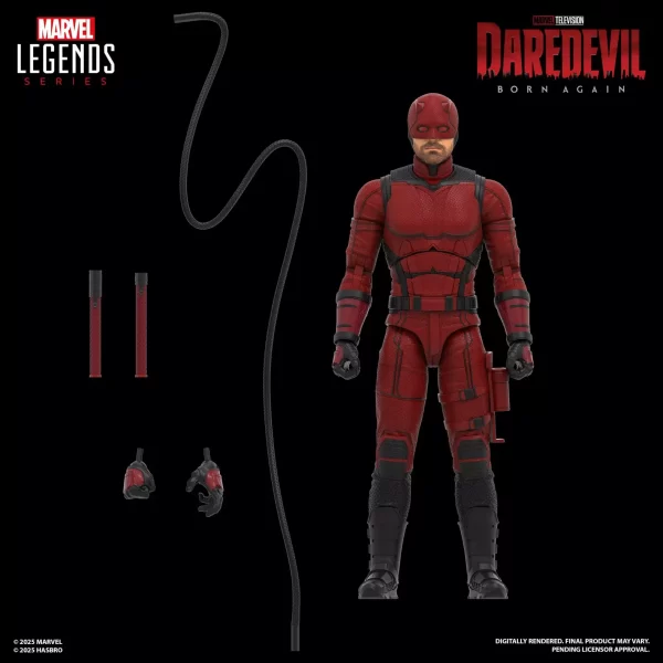 Hasbro Marvel Legends Daredevil Born Again with accessories.