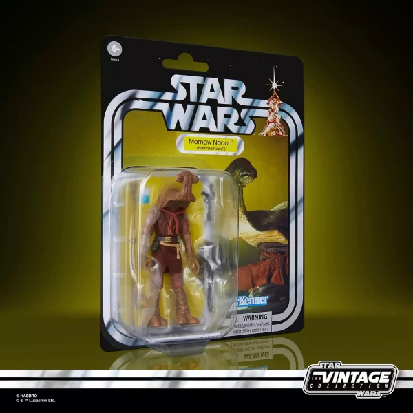 Hasbro Star Wars The Vintage Collection Momaw Nadon in packaging, 3/4 view.