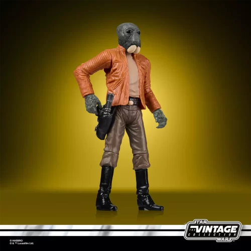 Hasbro Star Wars The Vintage Collection Ponda Baba drawing blaster pistol form holster.