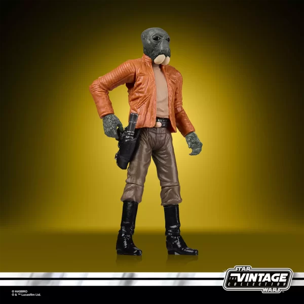 Hasbro Star Wars The Vintage Collection Ponda Baba drawing blaster pistol form holster.