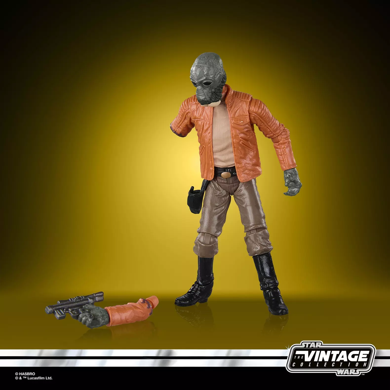 Hasbro Star Wars The Vintage Collection Ponda Baba with arm on floor.
