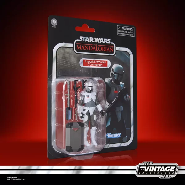 Hasbro Star Wars The Vintage Collection Imperial Armored Commando in packaging, 3/4 view.