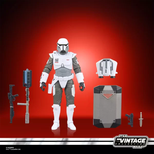 Hasbro Star Wars The Vintage Collection Imperial Armored Commando with accessories.