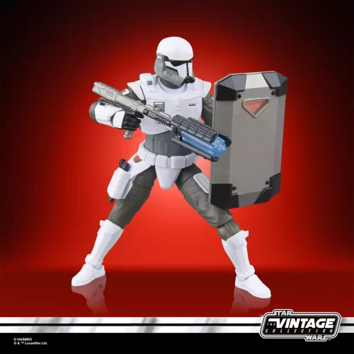 Hasbro Star Wars Vintage Collection Imperial Armored Commando with riot shield and baton.