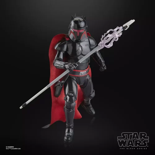 Hasbro Star Wars The Black Series Moff Gideon (Dark Trooper Armor) with electro staff.