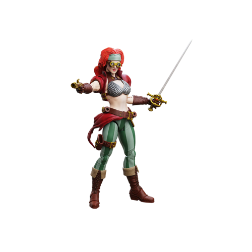 Boss Fight Epic H.A.C.K.S. Red Sonja Steampunk Legend with pistol and sword.