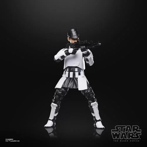 Hasbro Star Wars The Black Series ISB Tactical Agent aiming rifle blaster.