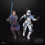 Hasbro Star Wars The Black Series Anakin Skywalker and Clone Captain Rex running into battle.