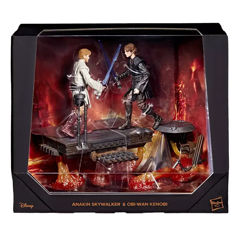Hasbro Star Wars The Black Series Anakin Skywalker & Obi Wan Kenobi in window display box.