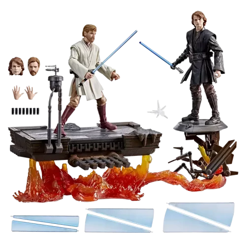 Hasbro Star Wars The Black Series Anakin Skywalker & Obi-Wan Kenobi with accessories.