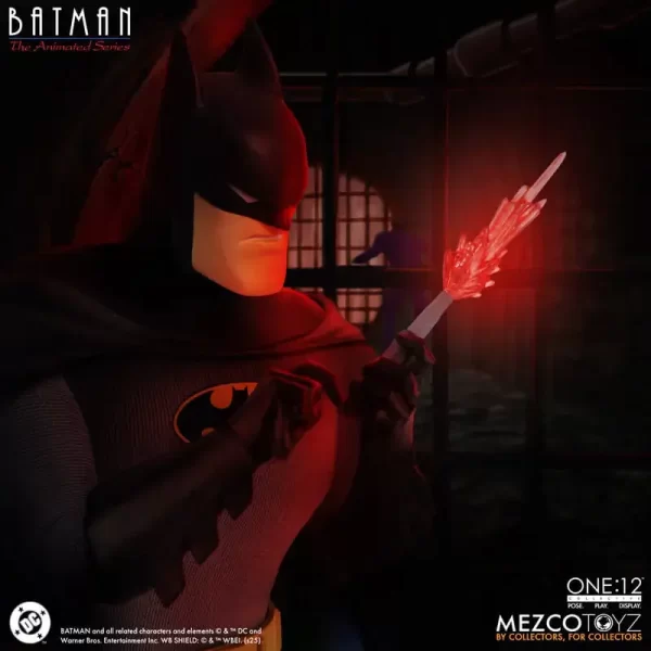 Mezco Toyz One:12 Collective Batman: The Animated Series Batman using cutting torch.