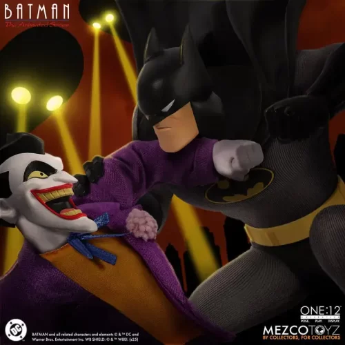 Mezco Toyz One:12 Collective Batman: The Animated Series Batman fighting with Joker.