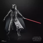 Hasbro Star Wars The Black Series Gaming Greats Darth Nihilus posed with lit lightsaber in his left hand and looking right.