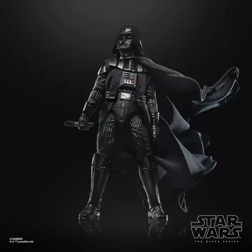 Hasbro Star Wars The Black Series Darth Vader & Luke Skywalker. Darth Vader with flowing cape.