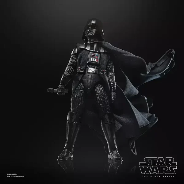 Hasbro Star Wars The Black Series Darth Vader & Luke Skywalker. Darth Vader with flowing cape.