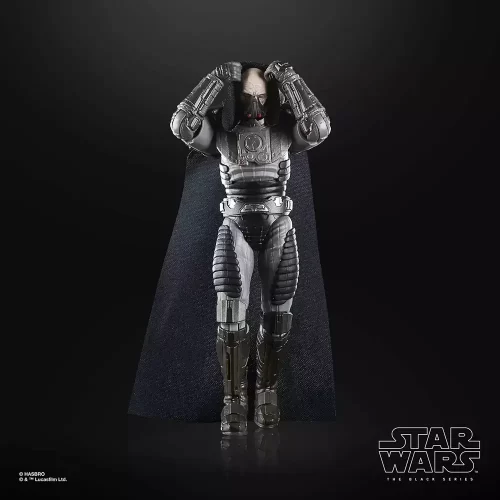 Hasbro Star Wars The Black Series Gaming Greats Darth Malgus removing his hood while walking.