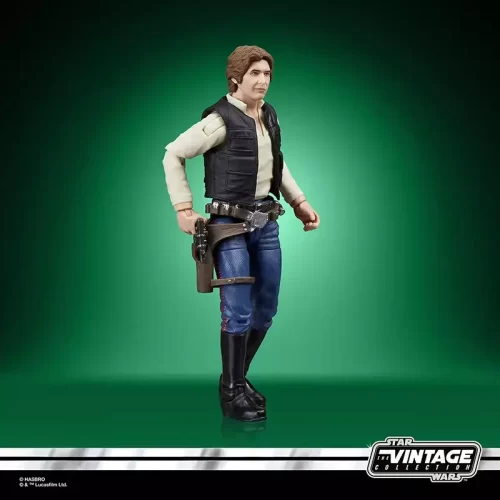 Hasbro Star Wars The Vintage Collection Han Solo drawing his baster.