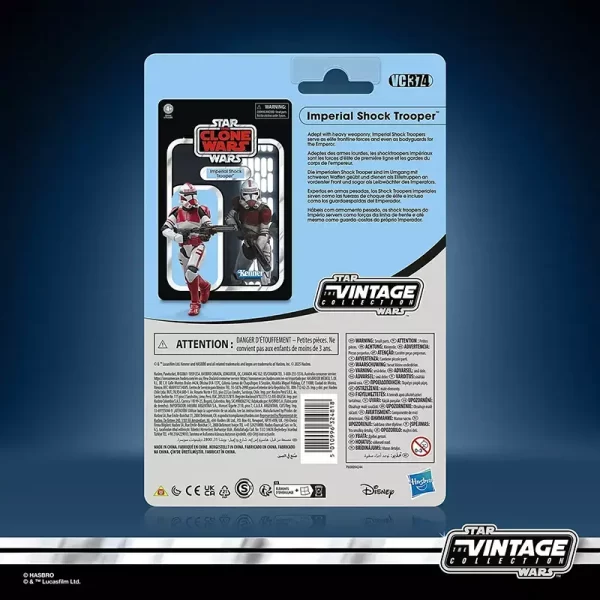 Hasbro Star Wars The Vintage Collection Imperial Shock Trooper back of packaging.