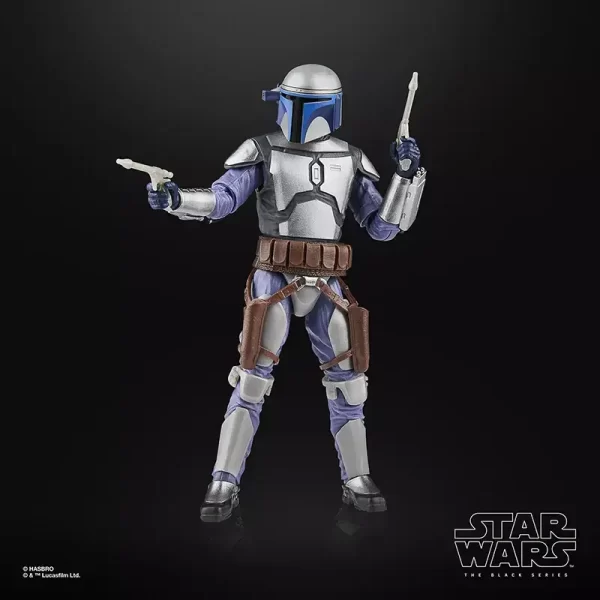 Hasbro Star Wars The Black Series Jango Fett aiming blaster.
