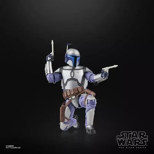 Hasbro Star Wars The Black Series Jango Fett kneeling.
