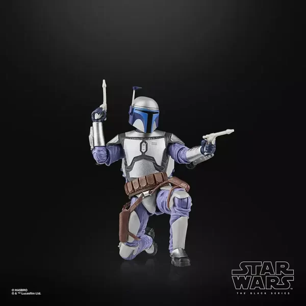 Hasbro Star Wars The Black Series Jango Fett kneeling.