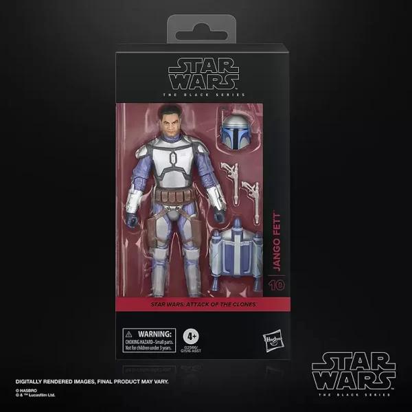 Hasbro Star Wars The Black Series Jango Fett in packaging.