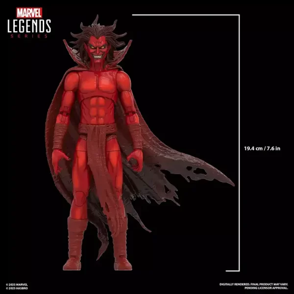 Hasbro Marvel Legends Marvel's Mephisto with Infernal Throne. Figure measurement.