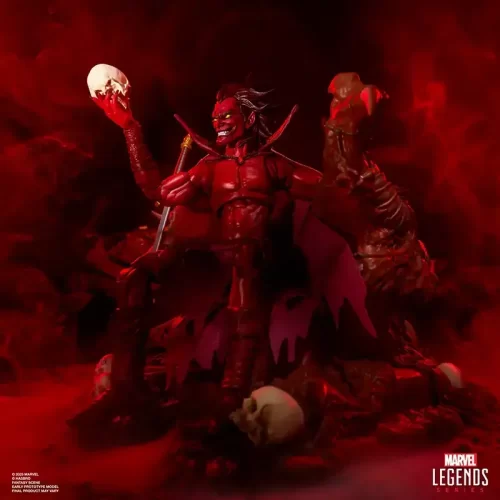 Hasbro Marvel Legends Marvel's Mephisto with Infernal Throne. Mephisto on throne holding skull.