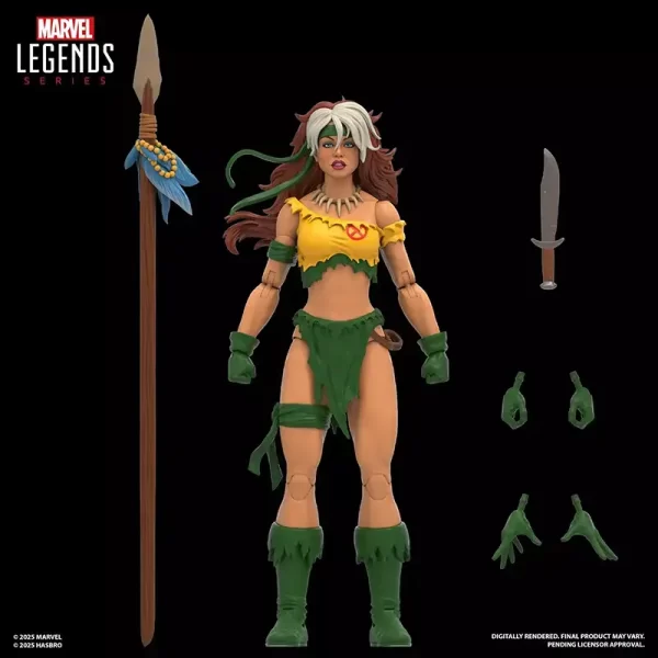 Hasbro Marvel Legends Gamerverse SNAP Savage Land 3-Pack. Rogue with spear.
