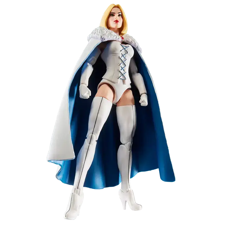 Hasbro Marvel Legends X-Men '97 Emma Frost in a power pose with fists.