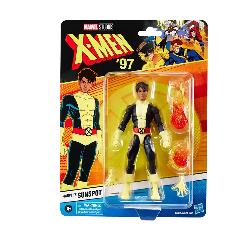 Hasbro Marvel Legends X-Men '97 Sunspot in packaging.