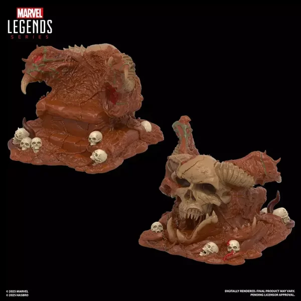 Hasbro Marvel Legends Marvel's Mephisto with Infernal Throne. Throne front and back.