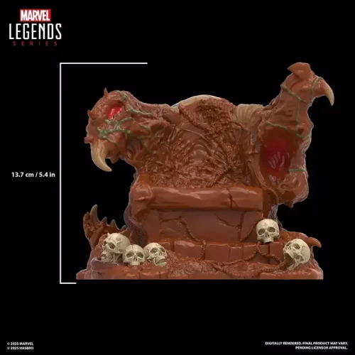 Hasbro Marvel Legends Marvel's Mephisto with Infernal Throne. Throne measurements.