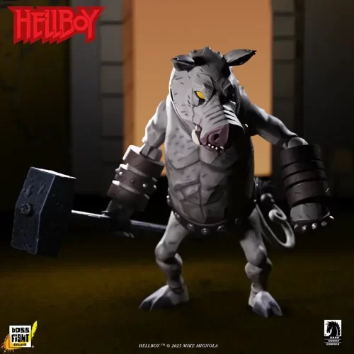 Boss Fight Studio Hellboy Gruagach (The Wild Hunt) with mallet.
