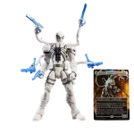 Hasbro Marvel Legends Magic: The Gathering Agent Anti-Venom with guns and card.