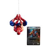 Hasbro Marvel Legends Magic: The Gathering Battle Damaged Spider-Man with card.