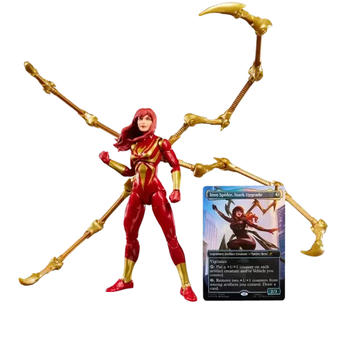 Hasbro Marvel Legends Magic: The Gathering Mary Jane Watson (Iron Spider) with card.