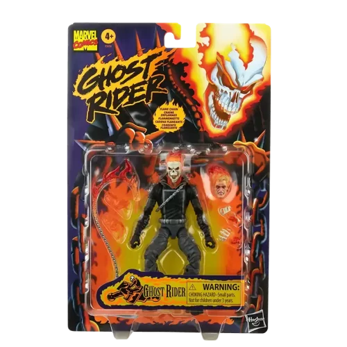 Hasbro Marvel Legends Retro Ghost Rider in packaging.