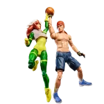 Hasbro Marvel Legends X-Men '97 Gambit and Rogue reaching for basket ball.