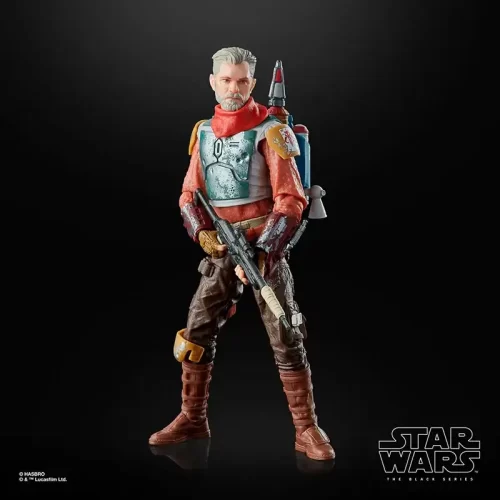 Hasbro Star Wars The Black Series Cobb Vanth (Deluxe) firing from the hip.