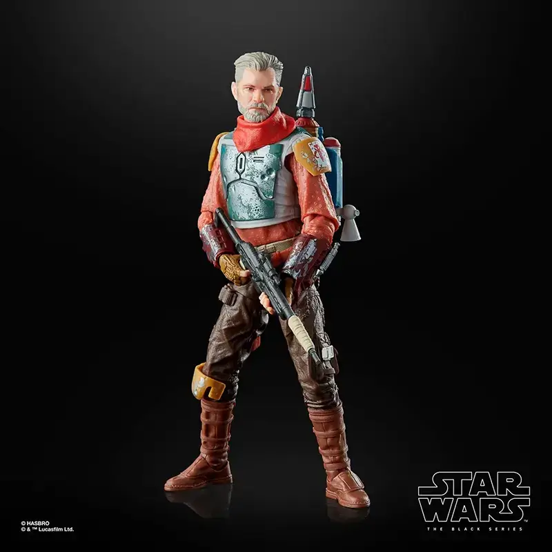 Hasbro Star Wars The Black Series Cobb Vanth (Deluxe) firing from the hip.
