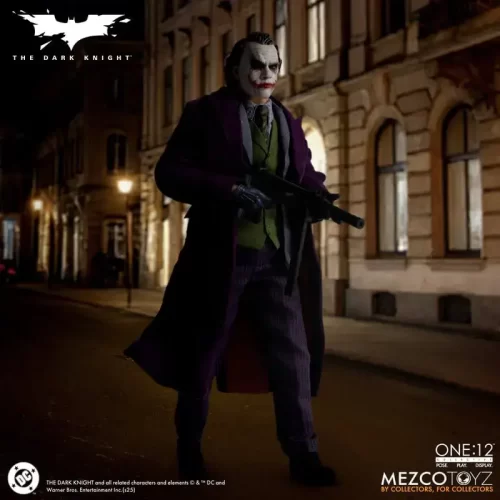 Mezco Toyz One:12 Collective The Dark Knight The Joker with machine gun.