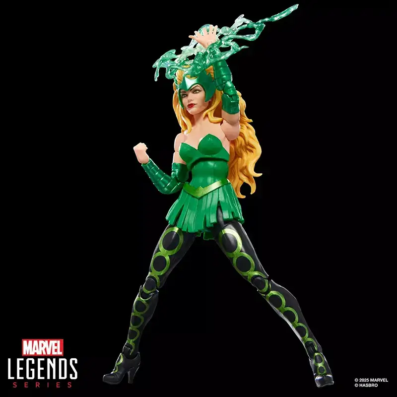 Hasbro Marvel Legends Enchantress using her powers.