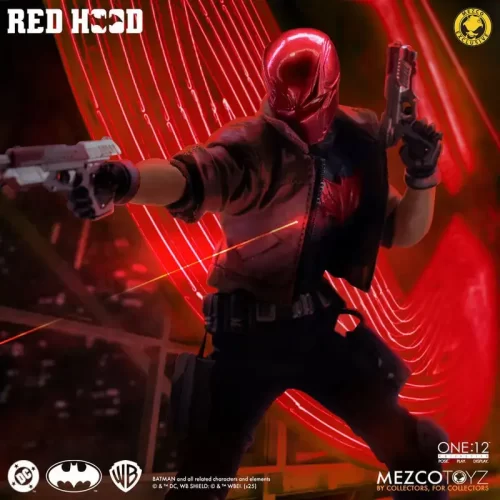 Mezco Toyz One:12 Collective Red Hood with pistols.